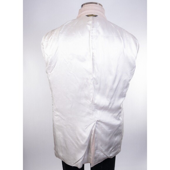 Hart Schaffner Marx Sports Coat Jacket 2-Buttn Wool Beige Blazer 44L Herringbone - Picture 11 of 13